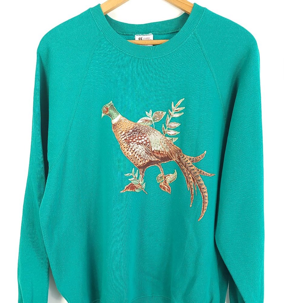 Vtg Sturdy Sweats Lee Sweatshirt Mens XXL Pheasant Bird Graphic Distressed USA